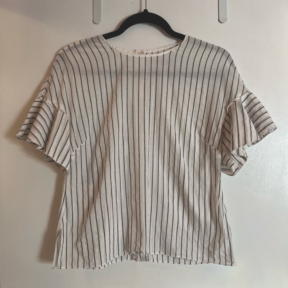 Derek Lam 10 Crosby Striped Cotton Blouse